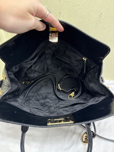 Michael Kors Astrid Patent Leather Black Purse Bag