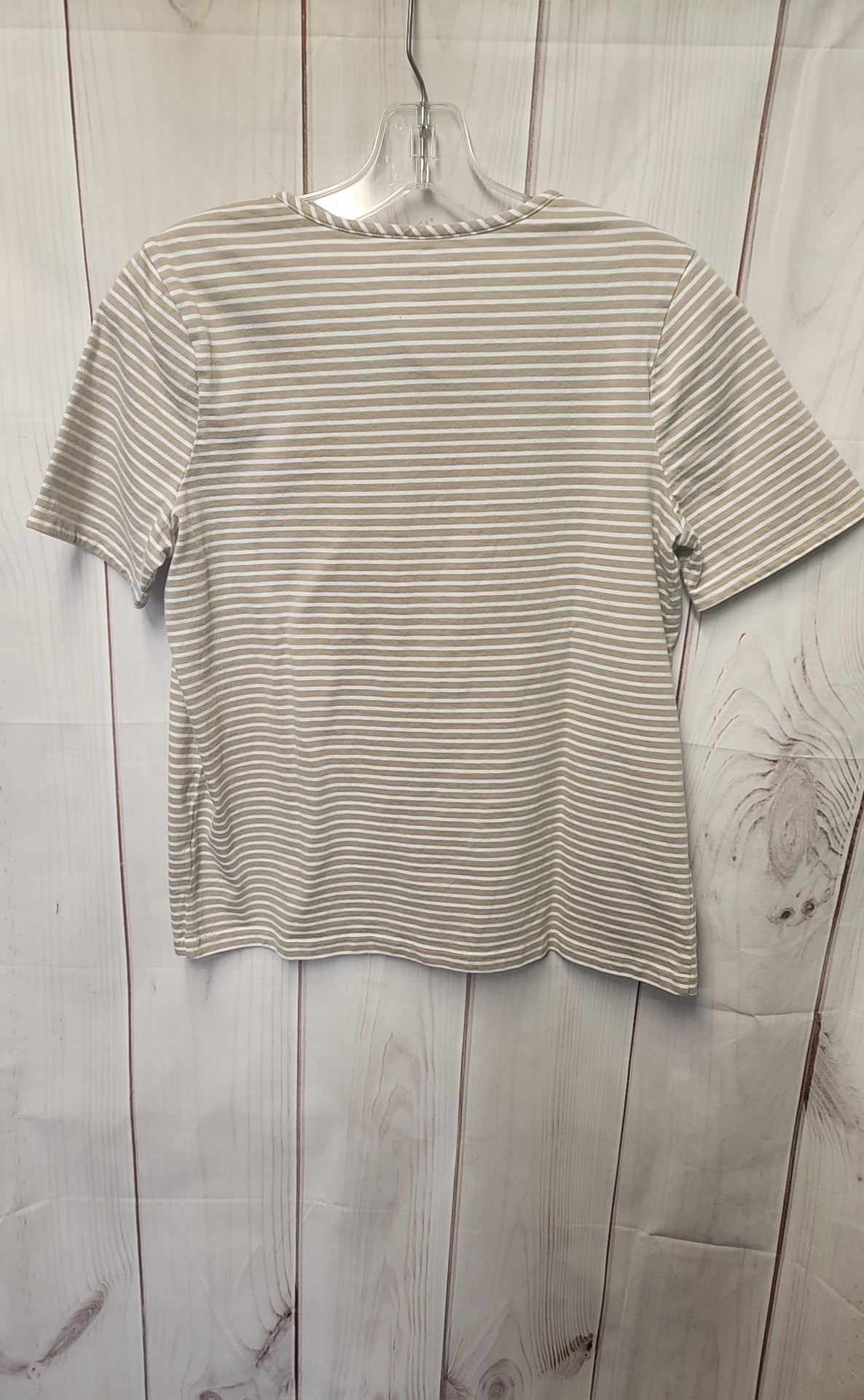 Appleseed's Women's Size S Beige Short Sleeve Top