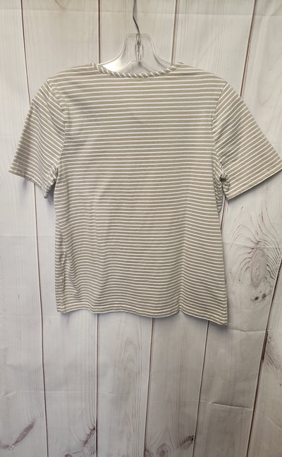 Appleseed's Women's Size S Beige Short Sleeve Top