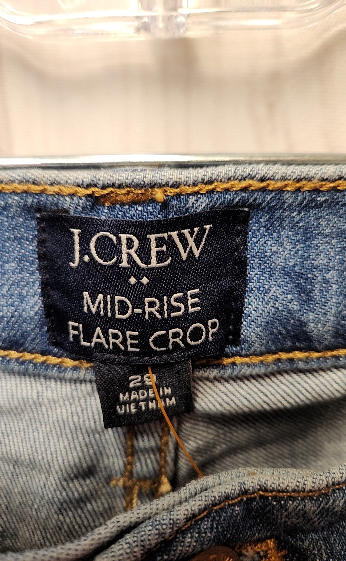 J Crew Women's Size 29 (7-8) Blue Jeans Mid Rise Flare Crop