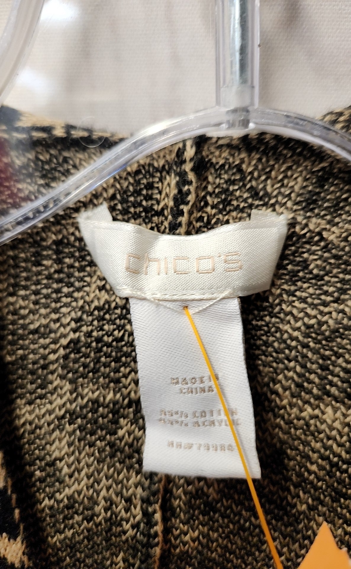 Chico's Women's Size One Size Brown Animal Print Shawl