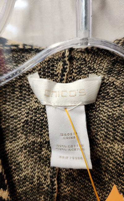 Chico's Women's Size One Size Brown Animal Print Shawl