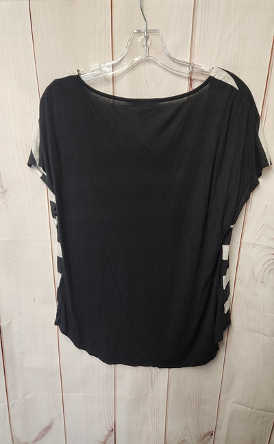 Kenneth Cole Women's Size XL Black & White Short Sleeve Top