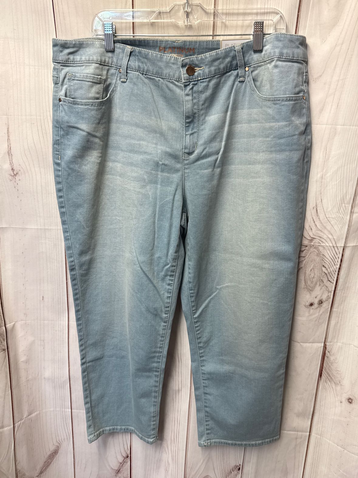NWT Chico's Women's Size 3 = US 16 Blue Jeans Crop