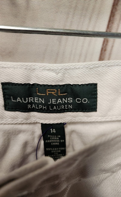 Lauren by Ralph Lauren Women's Size 14 White Denim Skirt
