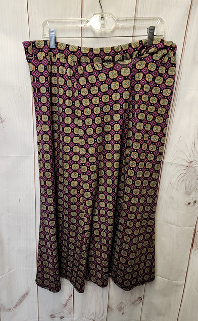 Sunny Leigh Women's Size L Tall Black & Purple Skirt