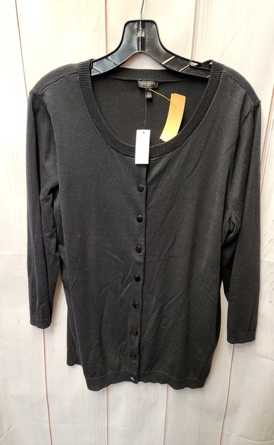 NWT Talbots Women's Size XL Black Cardigan