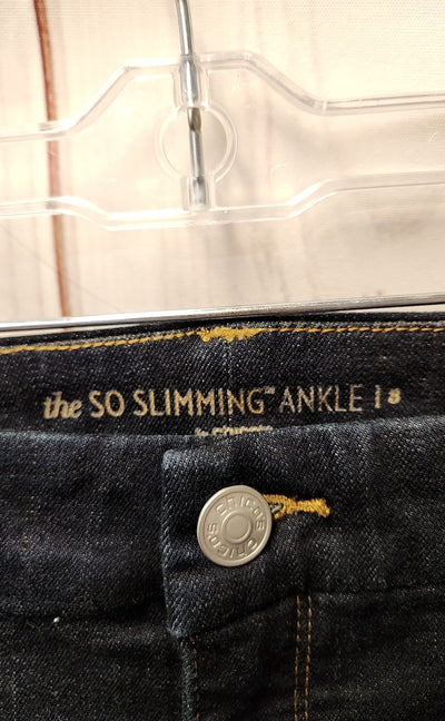 NWT Chico's Women's Size 3 = US 16 Blue Jeans So Slimming Ankle