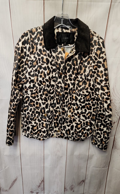 J Crew Women's Size XS Brown Animal Print Jacket