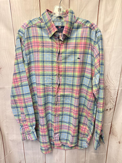 Vineyard Vines Men's Size L Blue & Green Shirt