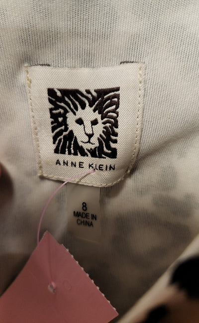 Anne Klein Women's Size 8 Brown Animal Print Dress