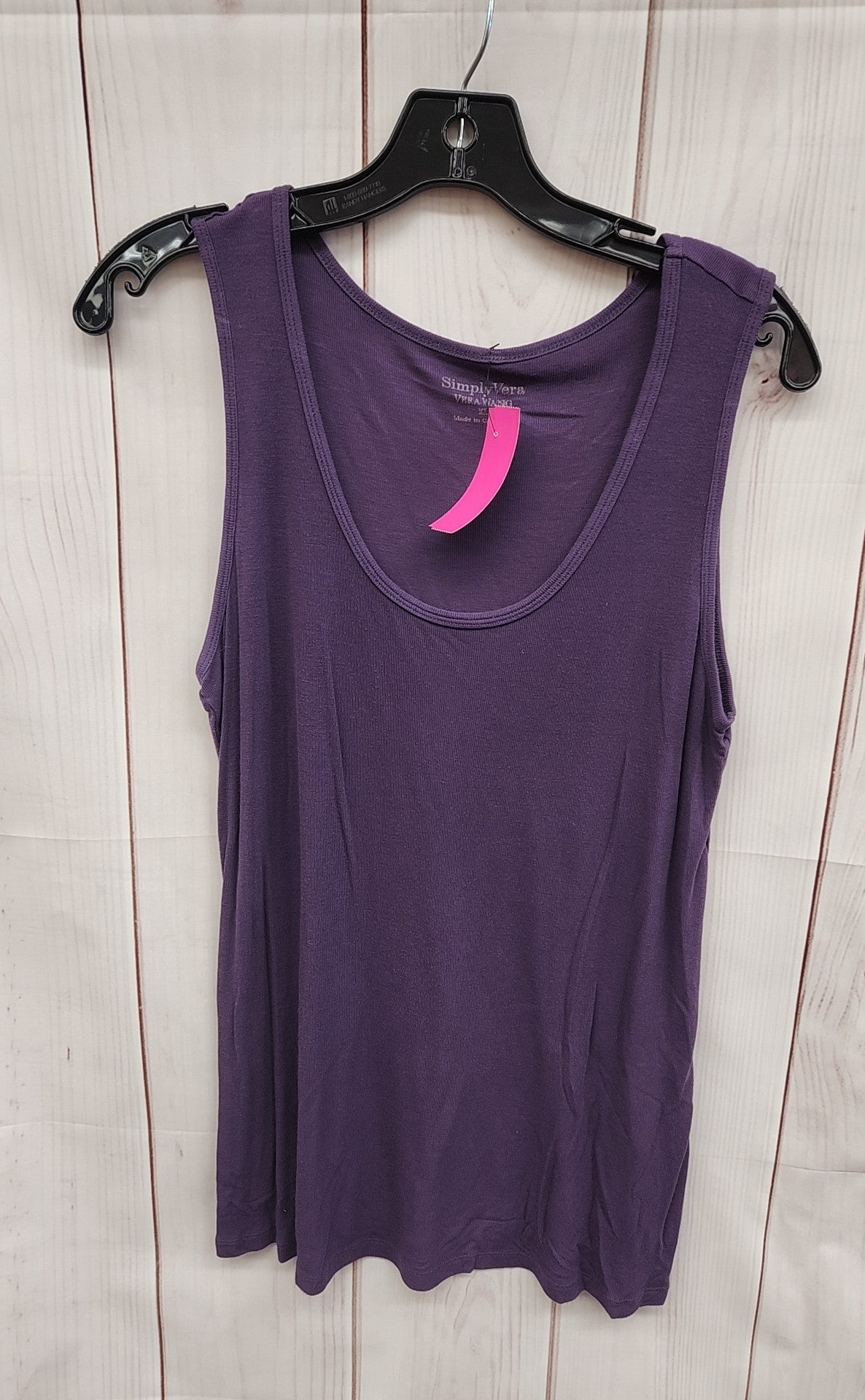 Simply Vera Women's Size XL Purple Sleeveless Top
