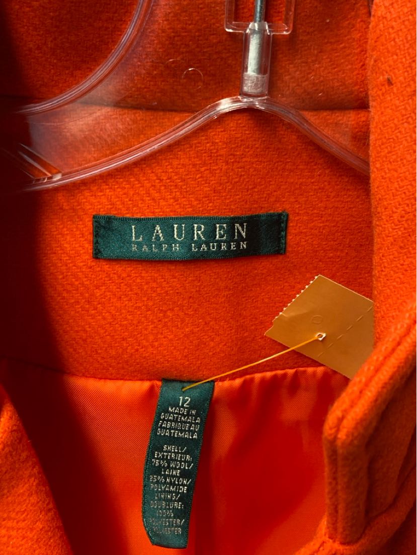 NWT Lauren by Ralph Lauren Women's Size 12 Orange Coat
