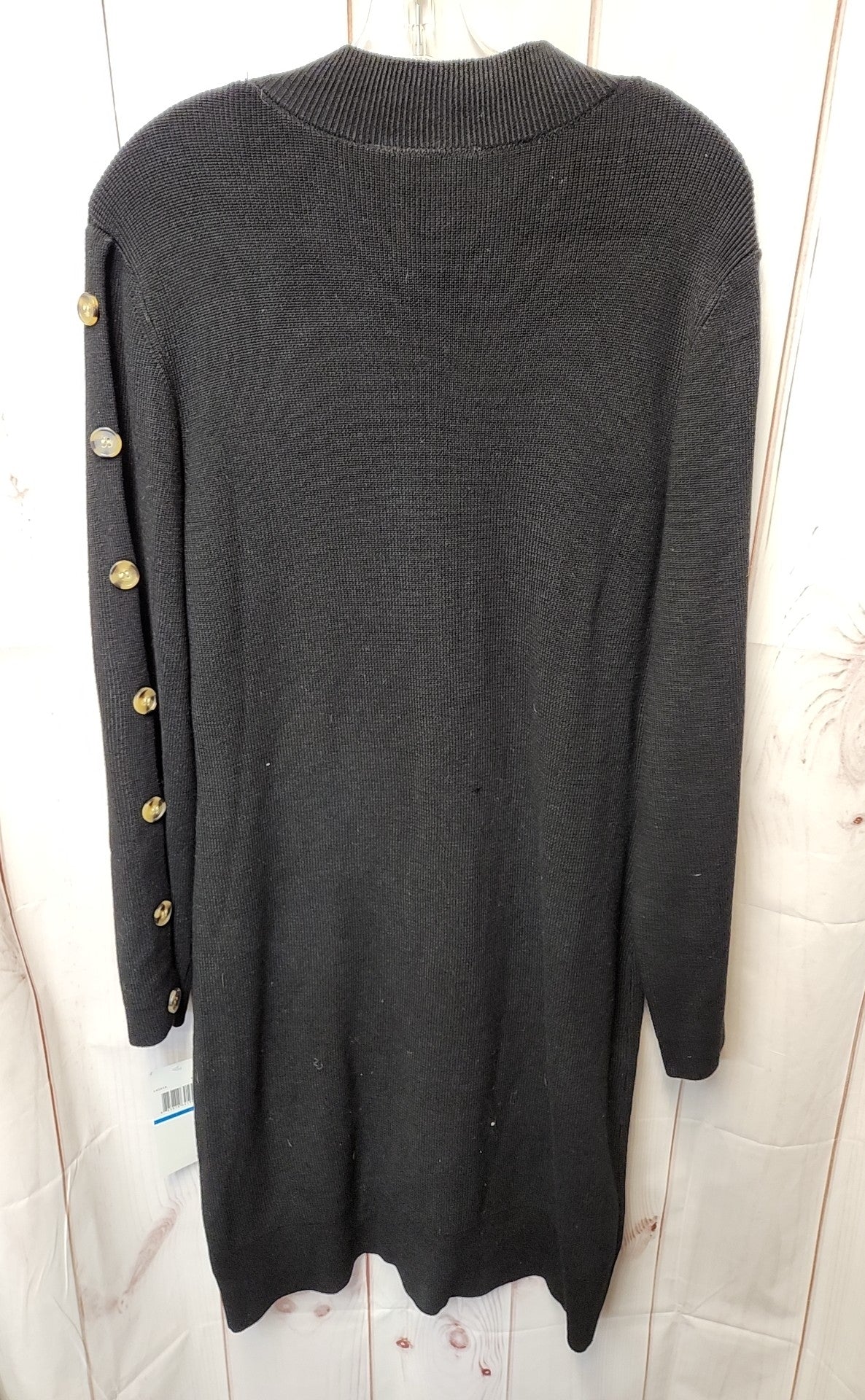 NWT Nina Leonard Women's Size XL Black Knit Dress