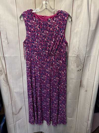 NWT London Times Women's Size 14 Pink & Blue Dress