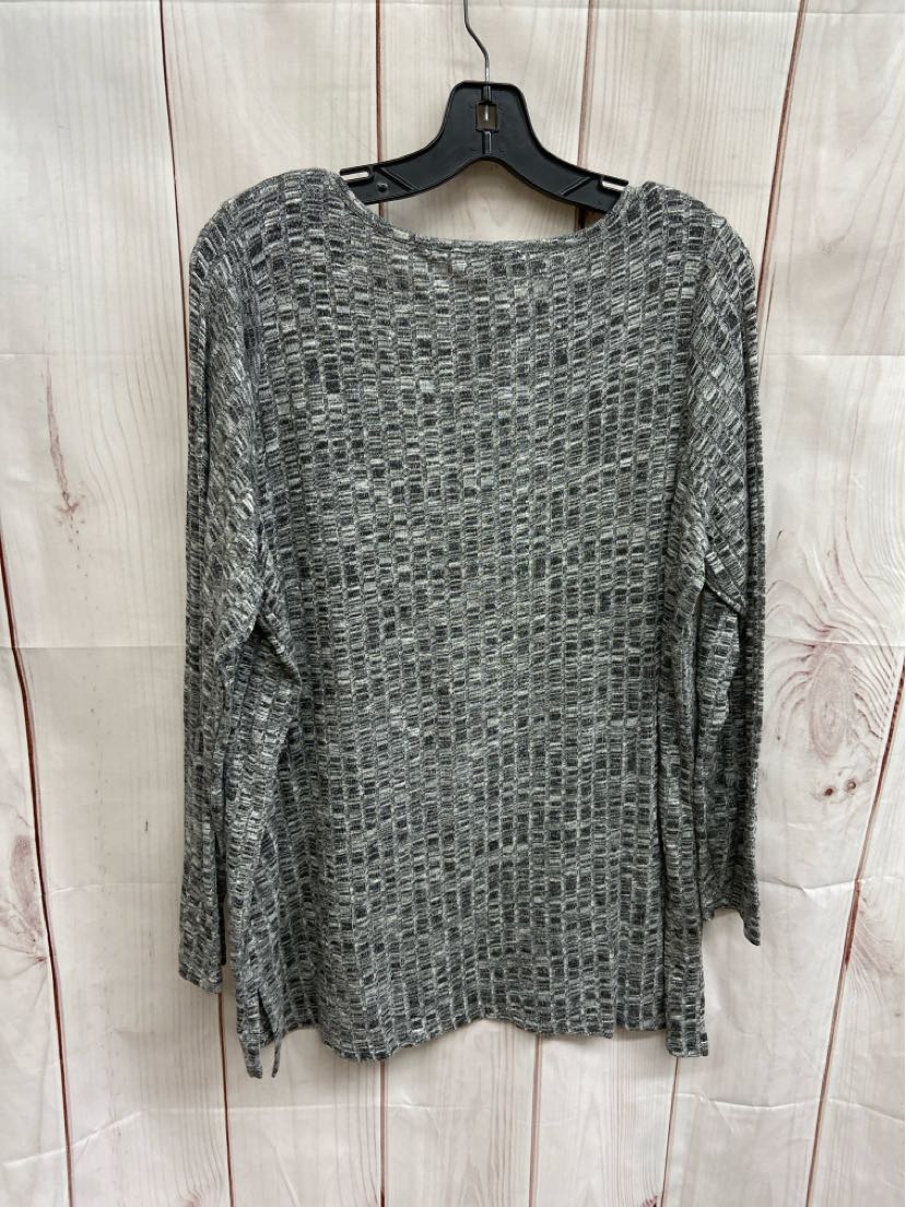 Cyrus Women's Size 2X Gray Long Sleeve Top