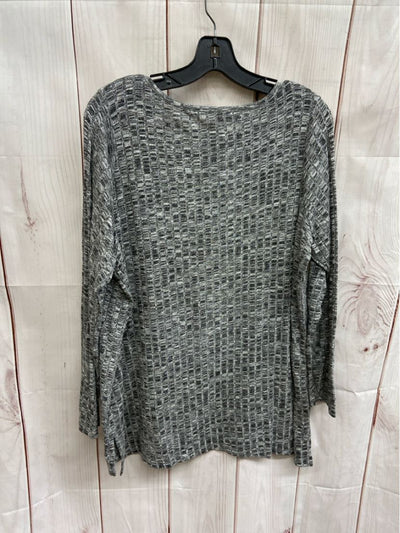 Cyrus Women's Size 2X Gray Long Sleeve Top