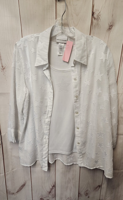 Alfred Dunner Women's Size 12 White Shirt Set