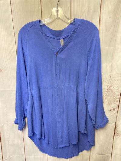 Raisins Women's Size S Blue 3/4 Sleeve Top