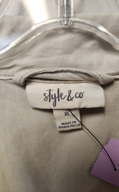 NWT Style & Co Women's Size XL Beige Jacket