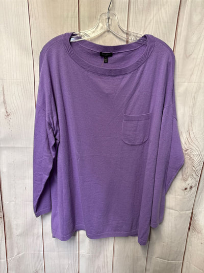 Talbots Women's Size 2X Purple Sweater