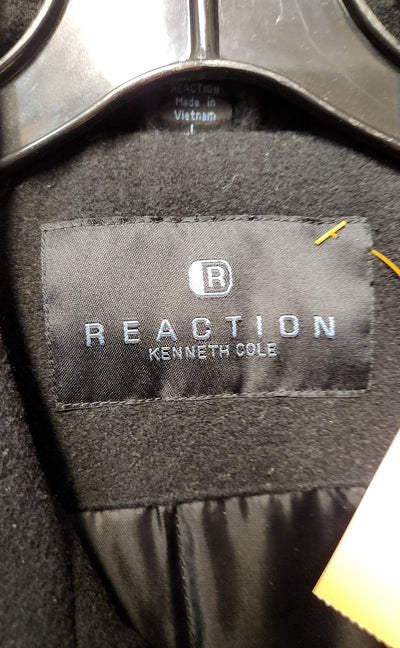 Reaction Kenneth Cole Men's Size L Black Wool Blend Coat
