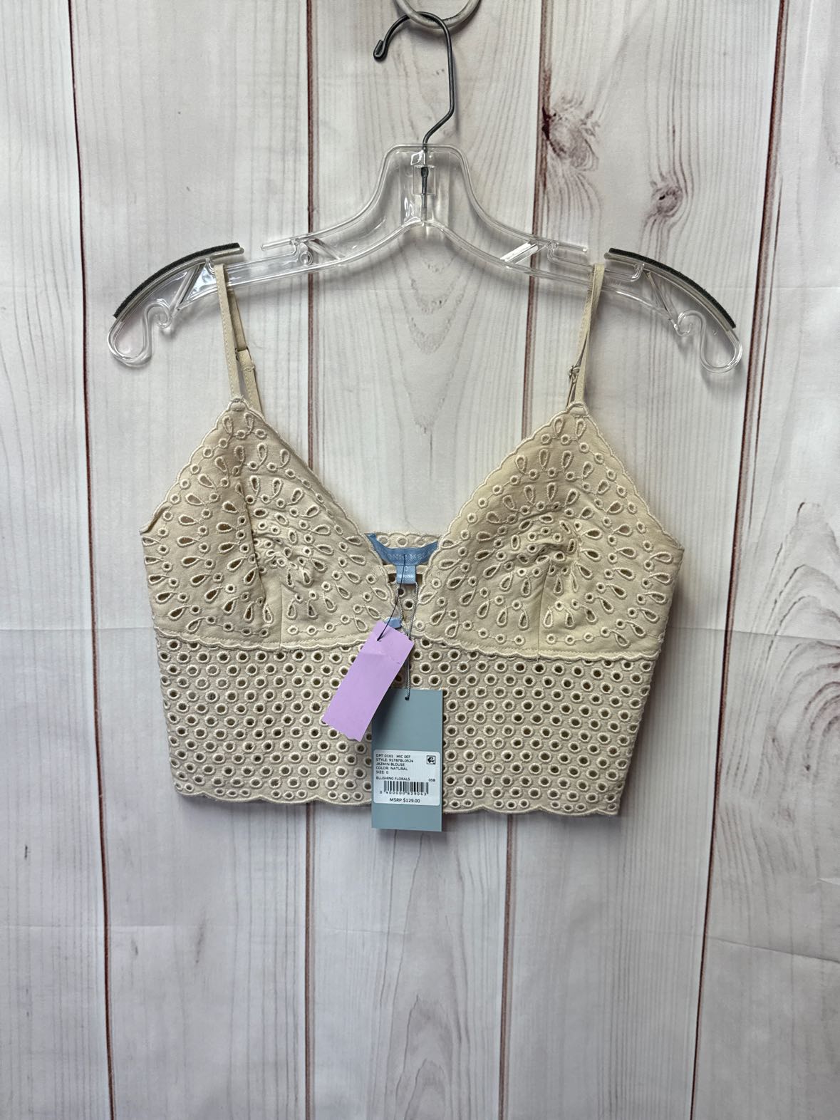 NWT Antonio Melani Women's Size 0 Beige Sleeveless Top