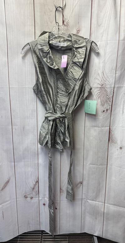 NWT Jennifer Reale Women's Size 12 Silver Sleeveless Top