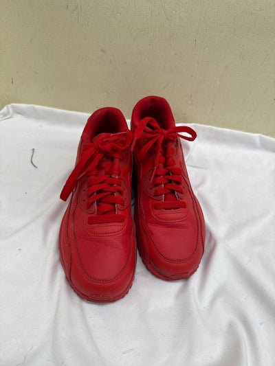 Nike Air Max 90 Essential University Boy's Size 5-1/2 Red Sneakers