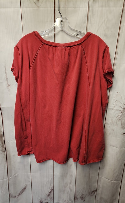We the Free Women's Size S Red Short Sleeve Top