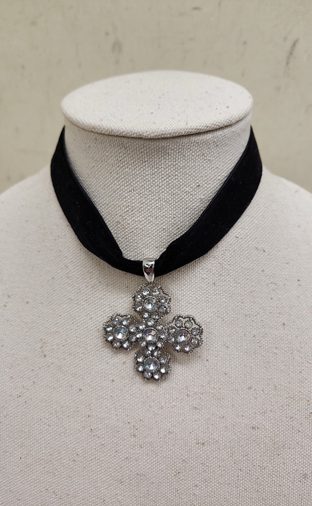 Black Rhinestone Necklace