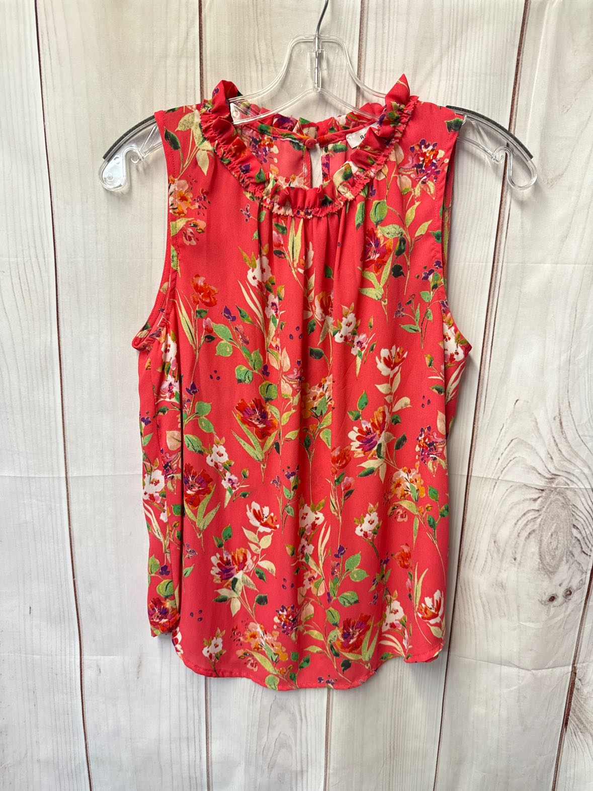 Rose & Olive Women's Size S Pink Floral Sleeveless Top