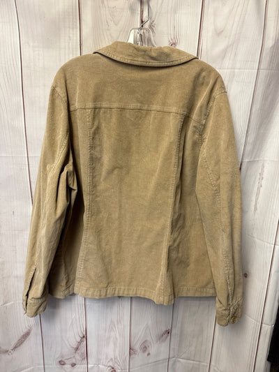 St Johns Bay Women's Size 2X Beige Corduroy Jacket