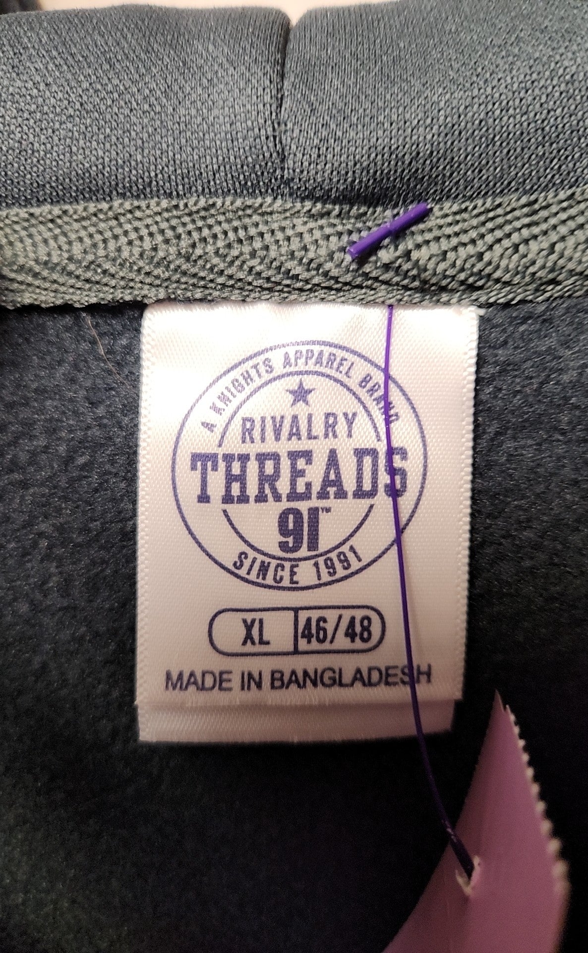 NWT Rivalry Threads 91 Men's Size XL Gray Sweatshirt