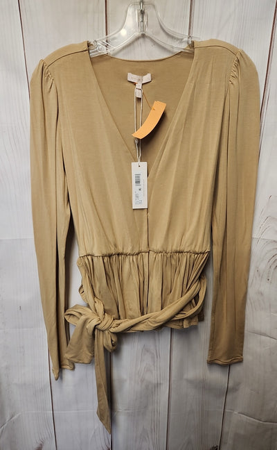 NWT Rebecca Taylor Women's Size M Brown Long Sleeve Top