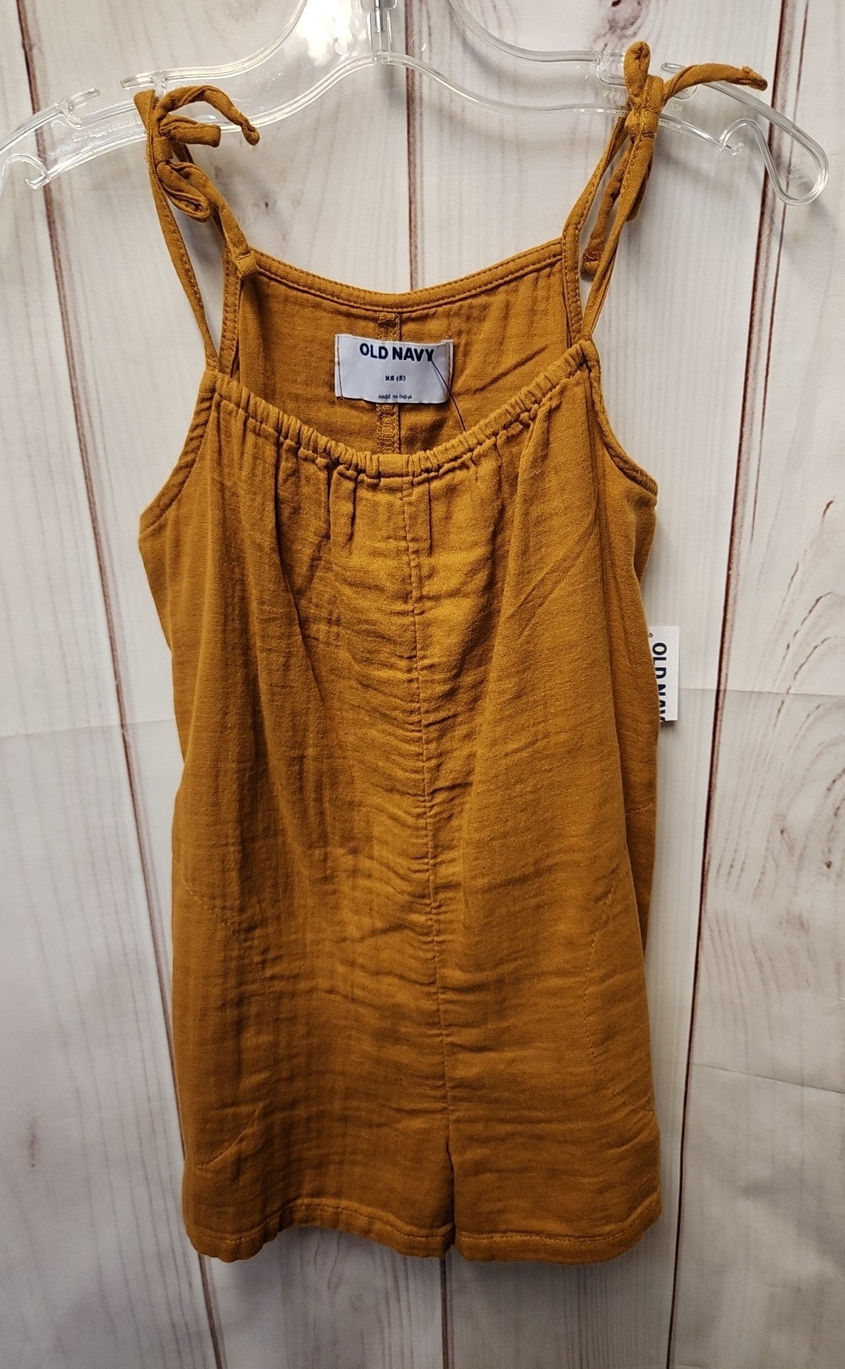 NWT Old Navy Girl's Size XS 5 Mustard Romper