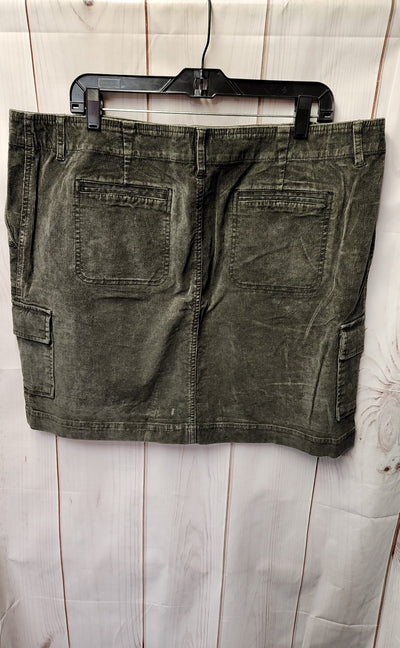 J Jill Women's Size 18 Gray Corduroy Skirt