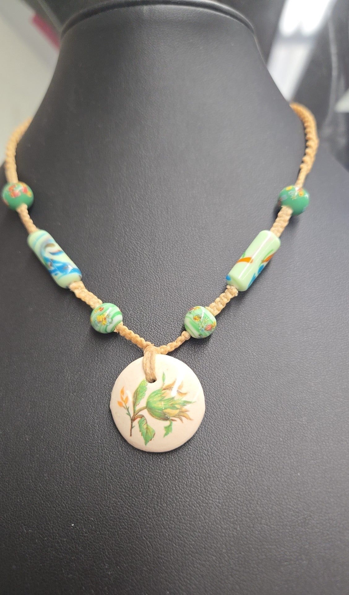 Green Beaded Necklace