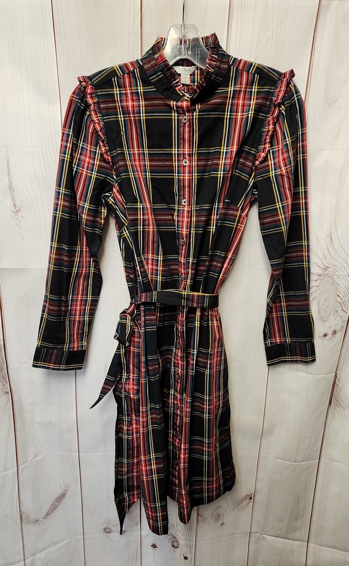 NWT J Crew Women's Size 2 Black & Red Dress