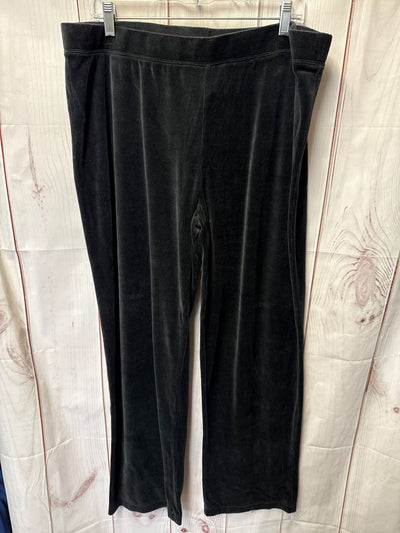 Zenergy - Chico's Women's Size 3 = US 16 Black Velour Pants
