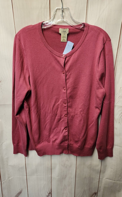 LL Bean Women's Size L Pink Cardigan