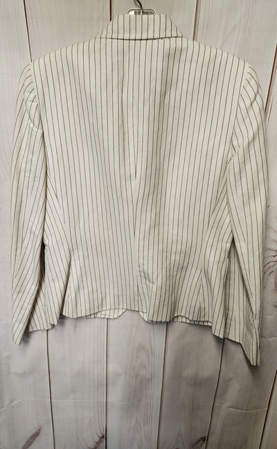 Lauren by Ralph Lauren Women's Size 6 White Linen Blend Blazer