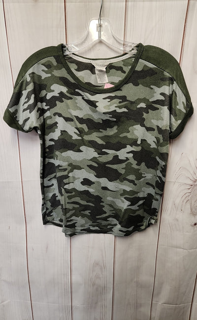 Lucky Brand Women's Size XS Green Camo Short Sleeve Top