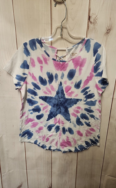 So Girl's Size 14/16 Blue & Pink Shirt