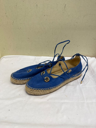 La Strada Women's Size 40=9-1/2 Blue Ankle Tie Up Sandals