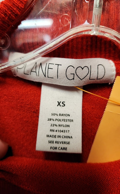 Planet Gold Women's Size XS Red Sweater