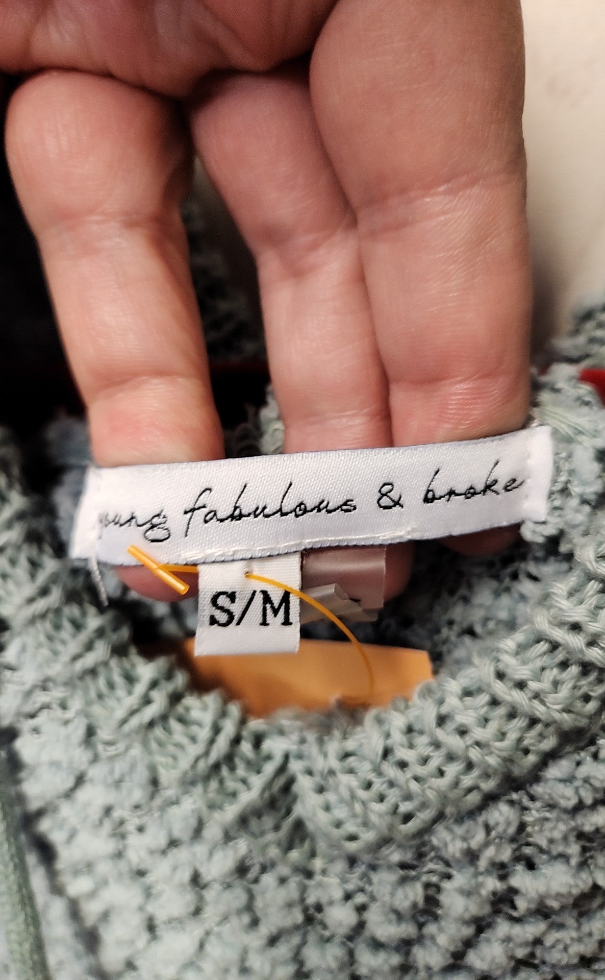 Young Fabulous & Broke Women's Size S/M Green Sweater