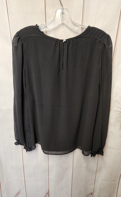 Loft Women's Size M Petite Black Long Sleeve Top
