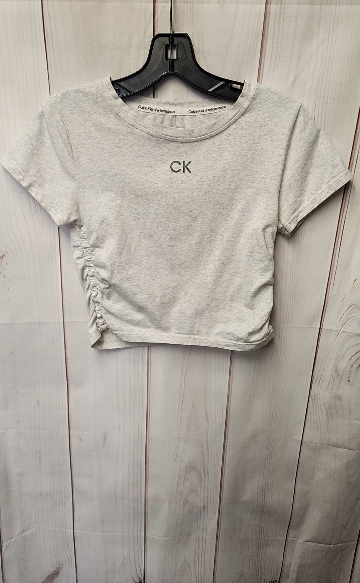 Calvin Klein Women's Size S Gray Short Sleeve Top