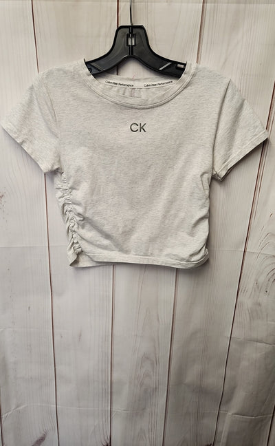 Calvin Klein Women's Size S Gray Short Sleeve Top